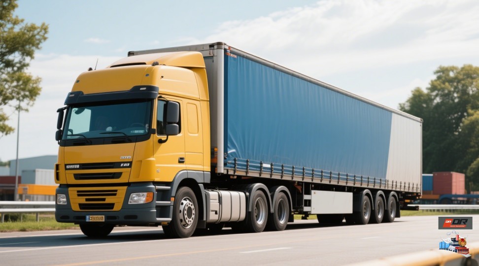 FTL chemical transport truck crossing China-Russia border