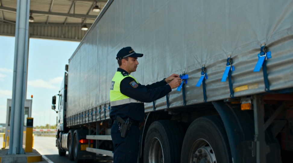 tir-transport-border-crossing-hero TIR transport at international border — secure sealed cargo